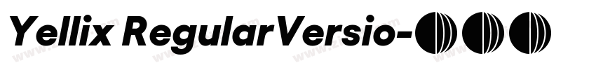 Yellix RegularVersio字体转换